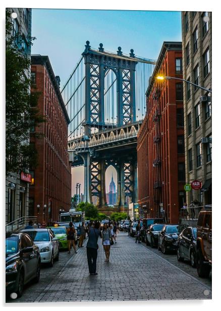 Brooklyn Bridge  Acrylic by Tony Keogh