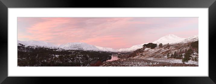 Glen Affric Sunrise panorama Framed Mounted Print by Grant Glendinning