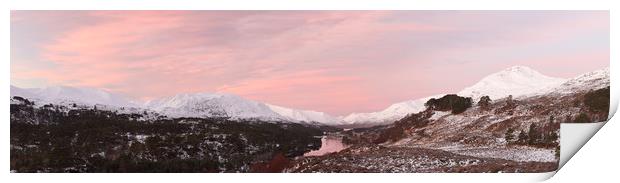 Glen Affric Sunrise panorama Print by Grant Glendinning
