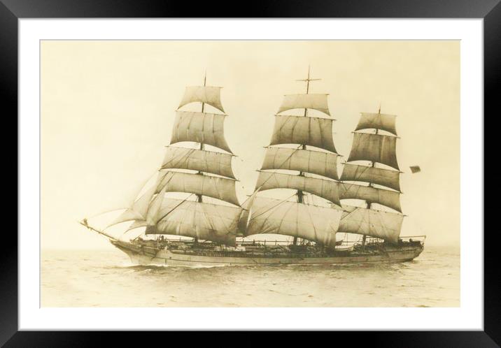 The Sailing ship "Timandra" c1890 Framed Mounted Print by Chris Langley
