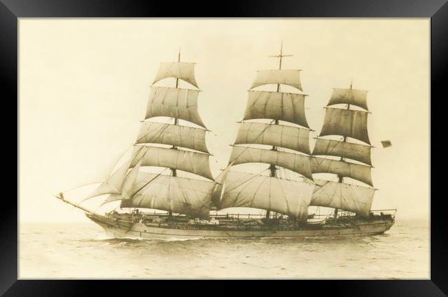 The Sailing ship "Timandra" c1890 Framed Print by Chris Langley