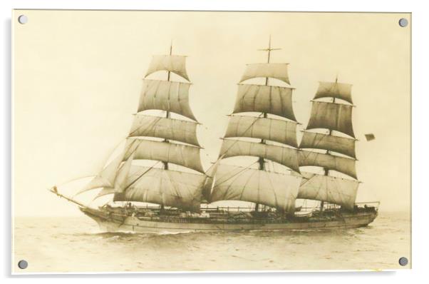 The Sailing ship "Timandra" c1890 Acrylic by Chris Langley