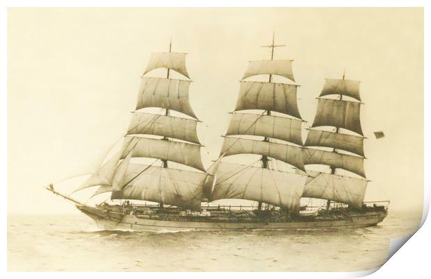 The Sailing ship "Timandra" c1890 Print by Chris Langley