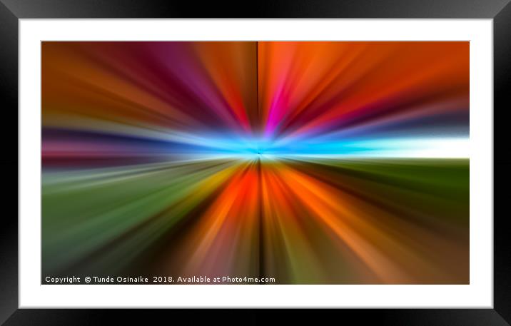 Time, space and speed Framed Mounted Print by Tunde Osinaike