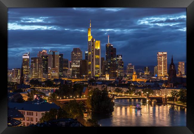 Skyline Frankfurt Framed Print by Thomas Schaeffer