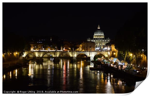Vatican at night Print by Roger Utting