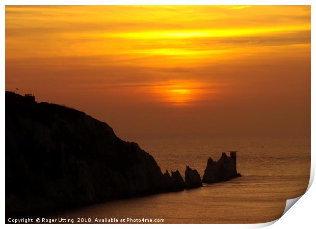 Sunset over the Needles Print by Roger Utting