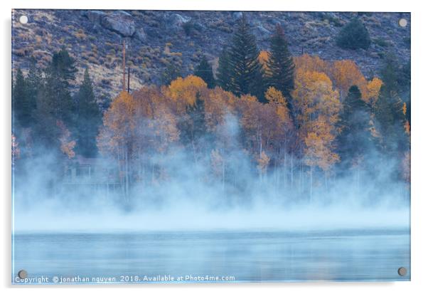 Fog Over Silver Lake Acrylic by jonathan nguyen