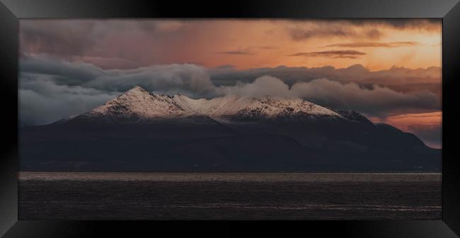 Isle Of Arran At Sunrise Framed Print by Chris Wright