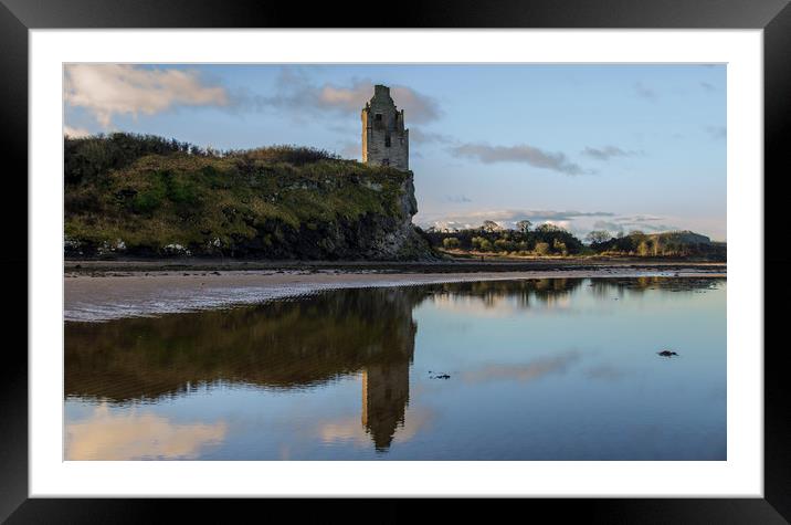 Reflections At Greenen Castle Framed Mounted Print by Chris Wright
