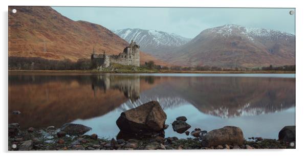 Kilchurn Castle Relfections Acrylic by Chris Wright