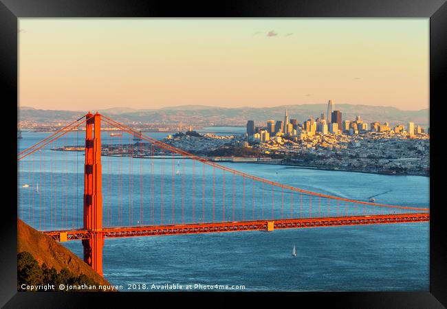 San Francisco Golden Gate Framed Print by jonathan nguyen