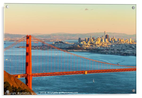San Francisco Golden Gate Acrylic by jonathan nguyen