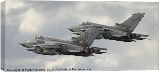 Tornado Gr4 departures Canvas Print by Martyn Wraight