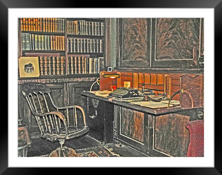 Old Office Library. Framed Mounted Print by paulette hurley