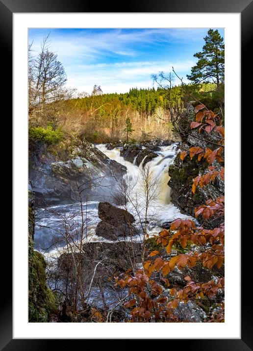 Rogie Falls Framed Mounted Print by Alan Simpson