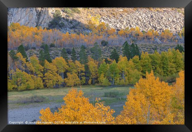 Autumnal Landscape Framed Print by jonathan nguyen