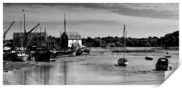 Tides Out At Woodbridge. Print by Darren Burroughs