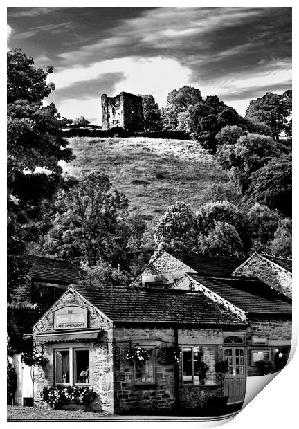 The Three Roofs Cafe Castleton Print by Darren Burroughs