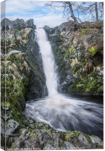 Majestic Linhope Spout Waterfall Canvas Print by andrew blakey