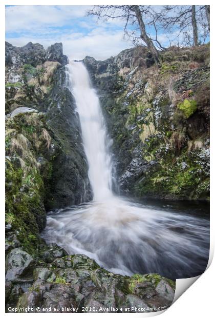 Majestic Linhope Spout Waterfall Print by andrew blakey