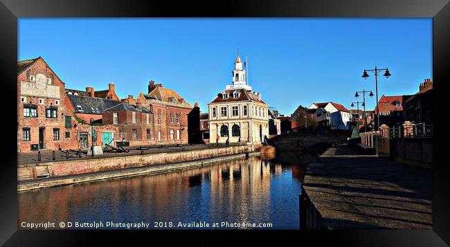 cold winter day  at kings Lynn  customs house  Framed Print by D Buttolph Photography