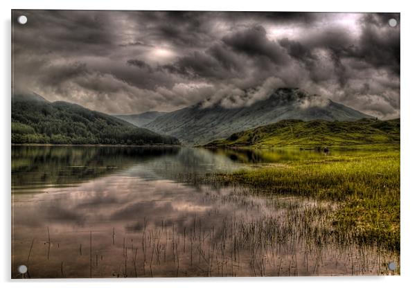 Low clouds over the Glen Finglas Reservoir Acrylic by Gabor Pozsgai