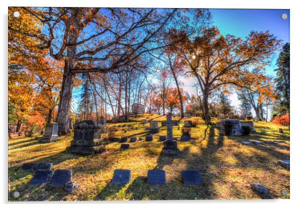 Sleepy Hollow Cemetery  Acrylic by David Pyatt