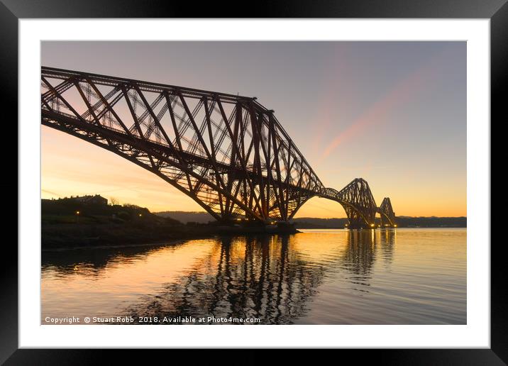 Forth Rail Bridge at Dawn Framed Mounted Print by Stuart Robb