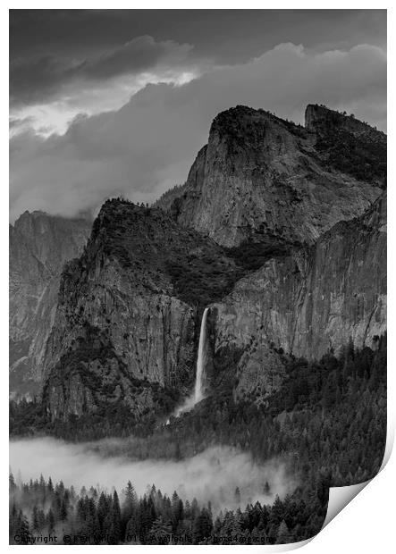 Bridalveil Falls and Mist  Print by Ken Mills