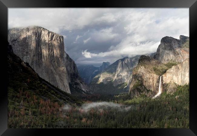 Tunnel View - Yosemite Framed Print by Ken Mills