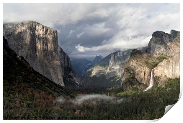 Tunnel View - Yosemite Print by Ken Mills
