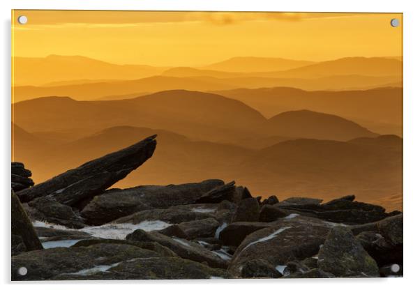 View from Glyder Fach Acrylic by Rory Trappe