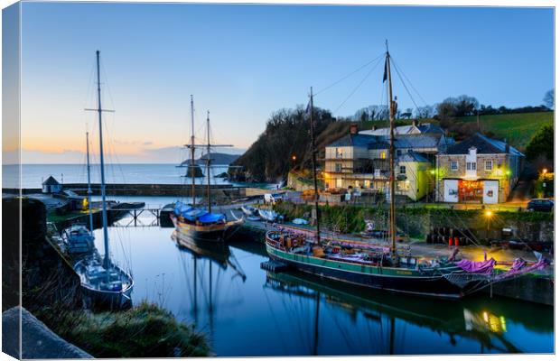 Charlestown harbour dawn Canvas Print by Michael Brookes