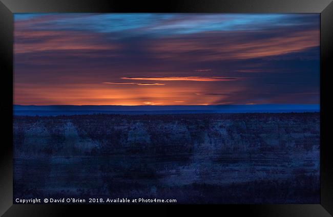Sunset over Grand Canyon Framed Print by David O'Brien
