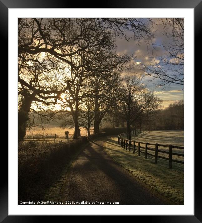 English Country Morning Framed Mounted Print by Geoff Richards