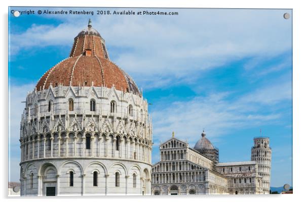 Piazza dei Miracoli in Pisa, Italy Acrylic by Alexandre Rotenberg