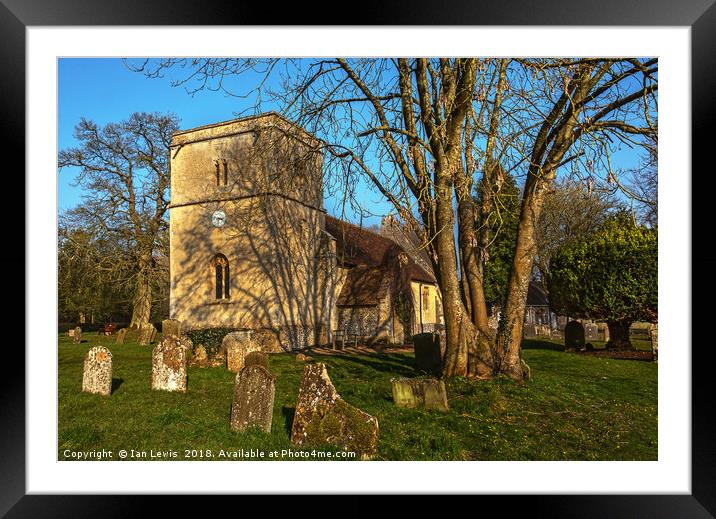 Chaddleworth  Church in Early Spring Framed Mounted Print by Ian Lewis