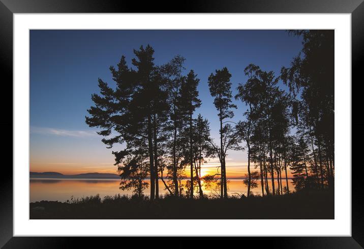 Sunset in the north of Sweden Framed Mounted Print by Hamperium Photography