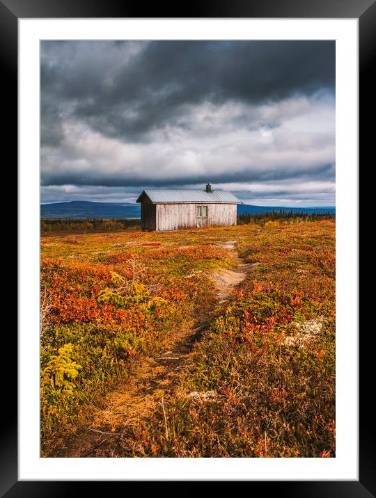 Autumn in Jämtland Sweden Framed Mounted Print by Hamperium Photography