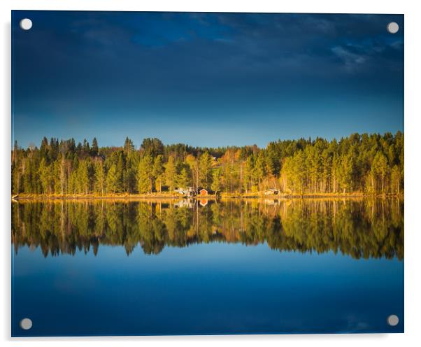 Reflections on the lake Acrylic by Hamperium Photography