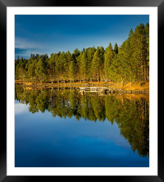 the mirror of the lake Framed Mounted Print by Hamperium Photography