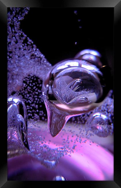 violet bubbles Framed Print by Heather Newton