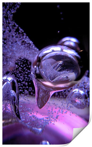 violet bubbles Print by Heather Newton