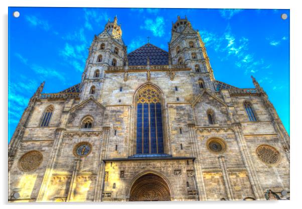 St Stephen's Cathedral Vienna Acrylic by David Pyatt