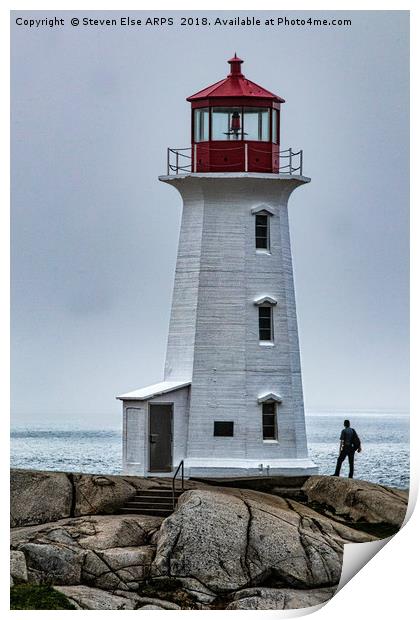 Peggy's Cove Lighthouse Print by Steven Else ARPS