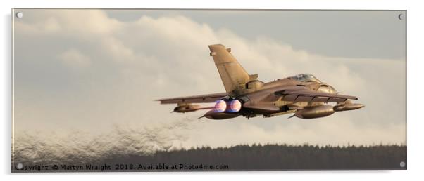 Gulf War " RAF Tornado Gr4" Acrylic by Martyn Wraight