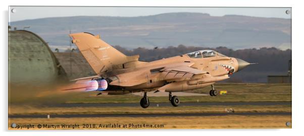 Gulf War " RAF Tornado Gr4" Acrylic by Martyn Wraight