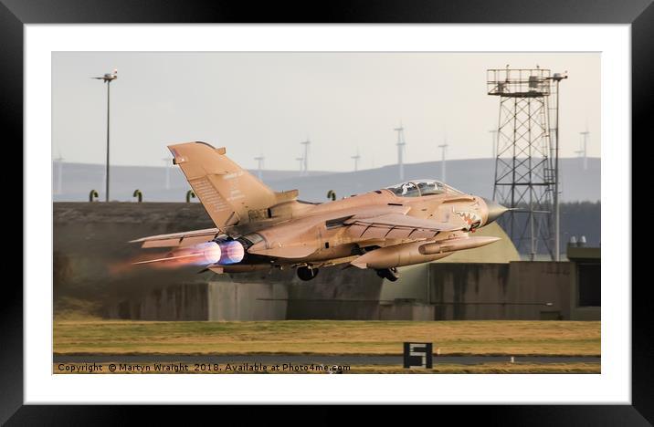 Gulf War " RAF Tornado Gr4" departs RAF Lossiemout Framed Mounted Print by Martyn Wraight