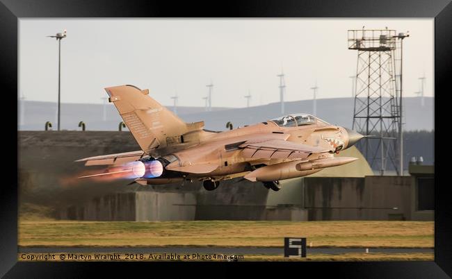 Gulf War " RAF Tornado Gr4" departs RAF Lossiemout Framed Print by Martyn Wraight